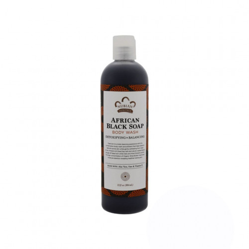 التراث النوبي غسول الجسم بالصابون الأفريقي الأسود 384 مل