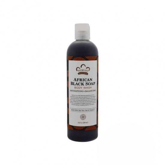 التراث النوبي غسول الجسم بالصابون الأفريقي الأسود 384 مل
