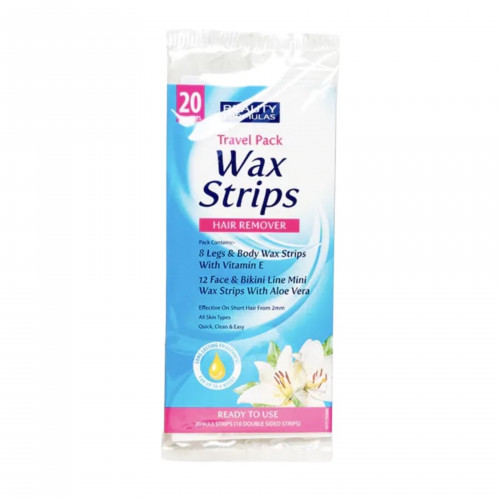 مجموعة شرائح الشمع لإزالة الشعر من بيوتي فورميولاز أثناء السفر
