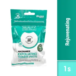 Beauty Formulas Niacinamide Rejuvenating Exfoliating Toner Pads - 30 Pads