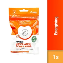 Beauty Formulas Vitamin C Energising Exfoliating Toner Pads - 30 Pads