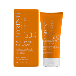 كريم واقي الشمس لورنتي Lorenti بتركيبة فائقة SPF 50 وفيتامين E متعدد الحماية  - 100 مل