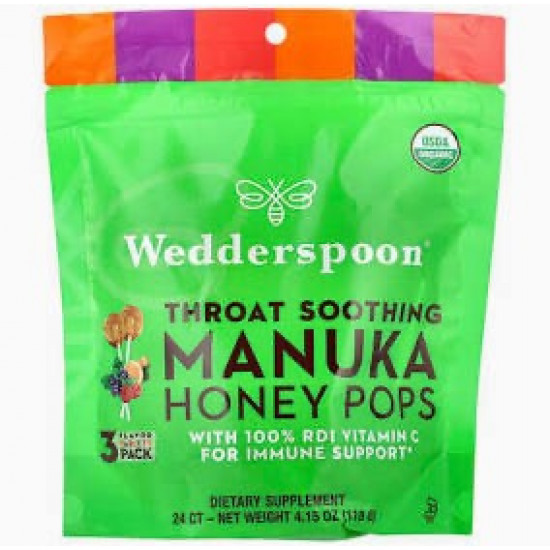 مصاصات عسل المانوكا العضوي 24 مصاصة مصاصات عسل المانوكا العضوي 24 مصاصة