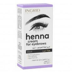كريم الحناء للحواجب من إنغريد - أسود (حجم 15 مل + 15 مل) - INGRID Henna Cream for Eyebrows