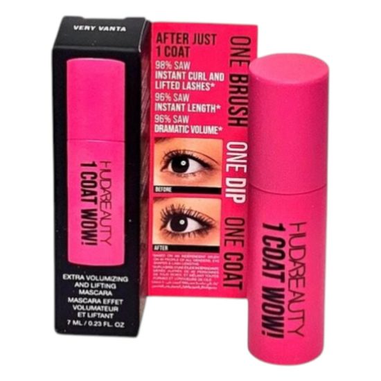 مسكارا ون كوت واو Huda Beauty 1 Coat Wow! هدى بيوتي - 7 مل مسكارا ون كوت واو Huda Beauty 1 Coat Wow! هدى بيوتي - 7 مل