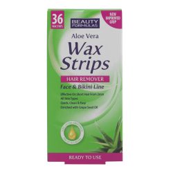 Aloe Vera Wax Strips for Face &amp; Bikini Line Beauty Formulas - 36 Strips