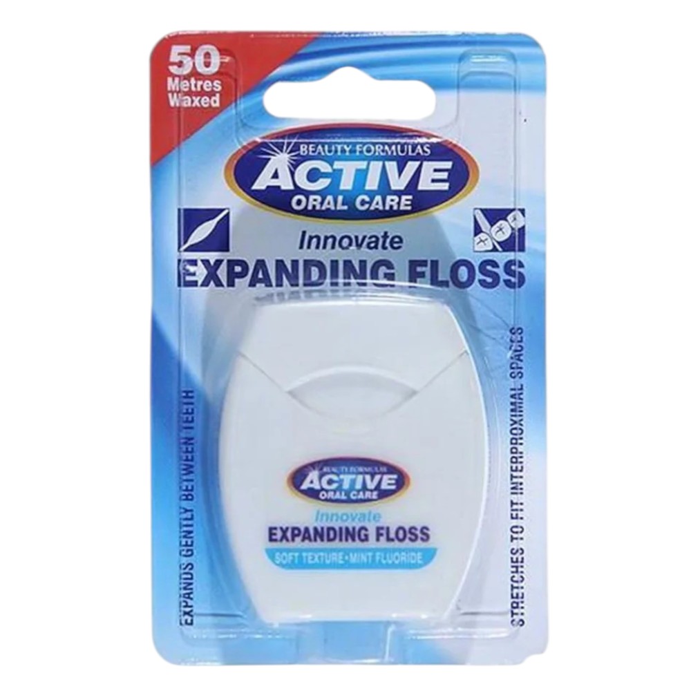 خيط الأسنان المتمدد المبتكر بالنعناع والفلورايد بيوتي فورمولاس - 50 متر خيط الأسنان المتمدد المبتكر بالنعناع والفلورايد بيوتي فورمولاس - 50 متر
