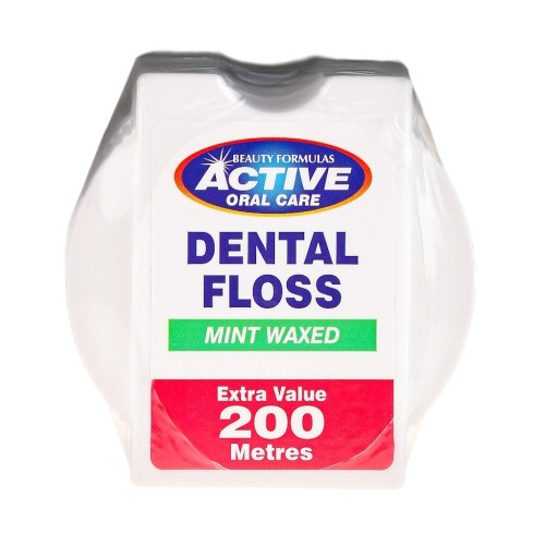 خيط الأسنان المشمّع بالنعناع اكتيف أورال كير من بيوتي فورمولاس - 200 متر