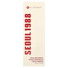 سيروم سيول 1988 - كي-سيكريت - ريتينال ليبوزوم 2% + جينسينغ أسود (30 مل)