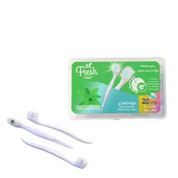 Fresh Mini-brushes with Built-in Toothpaste Beads - Mint Flavor - 20 PCS