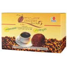 قهوة لينجزي السوداء 2 في 1 من دي إكس إن بخلاصة الفطر الريشي - (20x4.5) جرام
