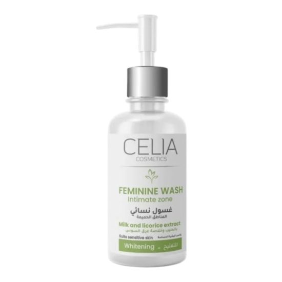 سيليا Celia Cosmetics غسول تفتيح المناطق الحساسة بالحليب وخلاصة عرق السوس – 180 مل