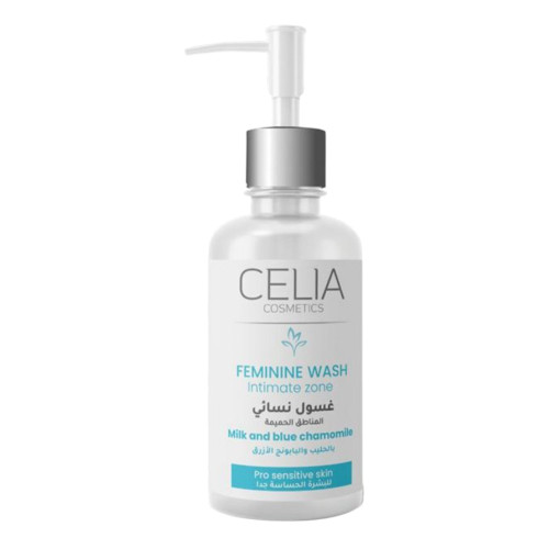 سيليا Celia Cosmetics غسول نسائي للبشرة الحساسة جداً بالحليب والبابونج الأزرق – 180 مل