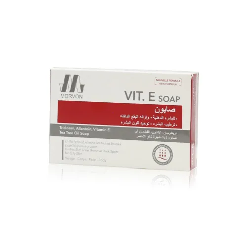 صابون مورفون Morvon الفعّال بفيتامين E وزيت شجرة الشاي للبشرة الدهنية والمعرضة لحب الشباب – 125 جرام