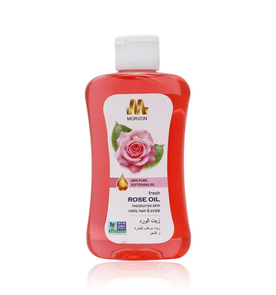 زيت الورد مورفون Morvon الأصلي والنقي لتفتيح البشرة وتعطير وترطيب الشعر – 200 مل