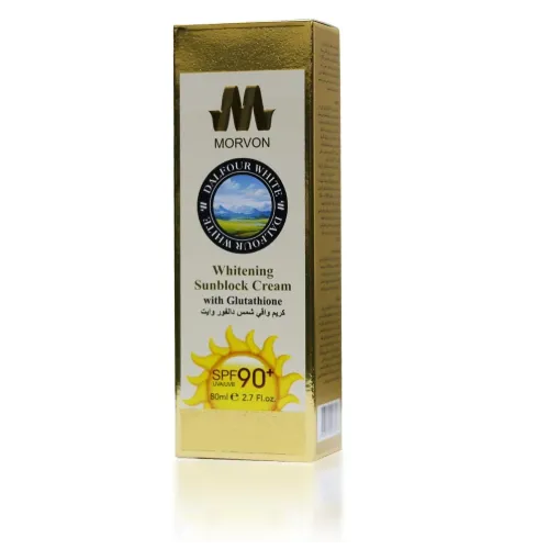 كريم واقي الشمس دالفور وايت من مورفون Morvon المطور (SPF90) – 80 مل 
