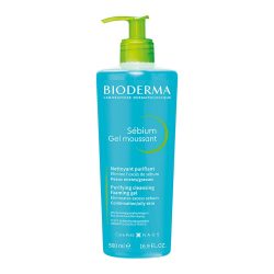 Bioderma Sébium Gel Moussant Purifying Cleaming Foaming Gel for Combination to Oily Skin – 500ml