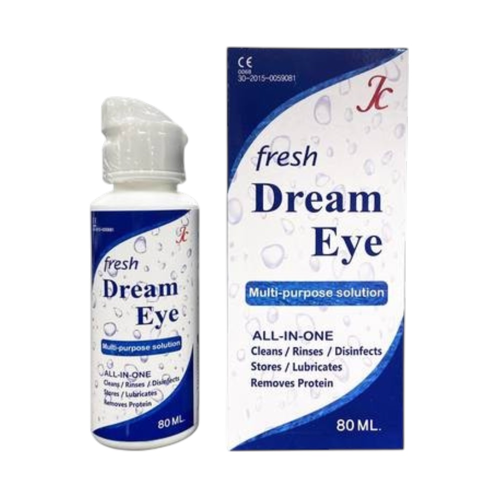 محلول فريش دريم آي Fresh Dream Eye المتكامل للعدسات اللاصقة – 80 مل