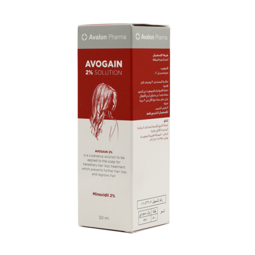 محلول أفوجين الموضعي 2% Avalon Pharma لتحفيز نمو شعر النساء ومنع تساقطه – 50 مل