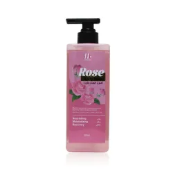 MORVON Rose Body Wash Pump Bottle for Deep Nourishing, Intense Moisture, and Complete Recovery Renewal – 500ml 