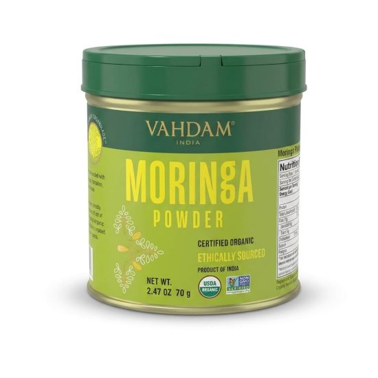 مسحوق المورينجا العضوي النقي من فهدام VAHDAM مكمل غذائي طبيعي 100% – 70 جرام مسحوق المورينجا العضوي النقي من فهدام VAHDAM مكمل غذائي طبيعي 100% – 70 جرام
