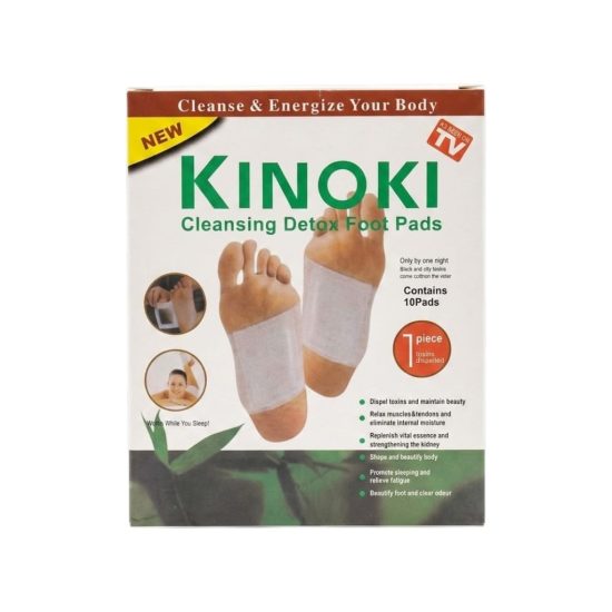 لاصقات تنظيف وإزالة السموم من القدمين كينوكي KINOKI – علبة 10 لاصقات لاصقات تنظيف وإزالة السموم من القدمين كينوكي KINOKI – علبة 10 لاصقات