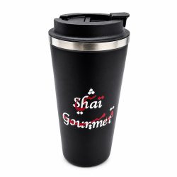 كوب ستانلس ستيل أسود حافظ للحرارة والبرودة من شي قورميه Shai Gourmet – سعة 510 مل