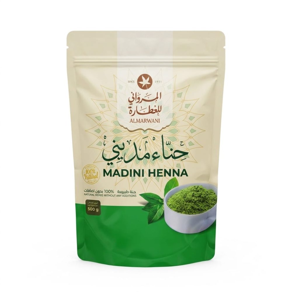 حناء مديني طبيعي المرواني Almarwani Madini Henna – عبوة 500 جرام