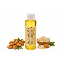 زيت اللوز الحلو الطبيعي 100% من قيصرية العطارة Caesar alatarh لترطيب البشرة وتغذية ونعومة الشعر – عبوة 120 مل