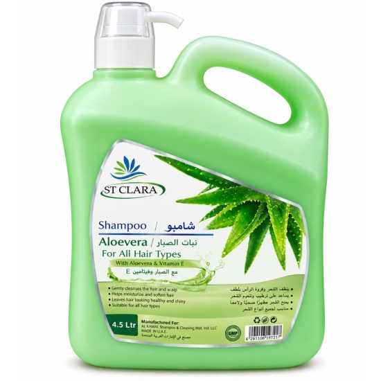 ST CLARA Aloe Vera Shampoo with Vitamin E for All Hair Types 4.5 L ST CLARA Aloe Vera Shampoo with Vitamin E for All Hair Types 4.5 L