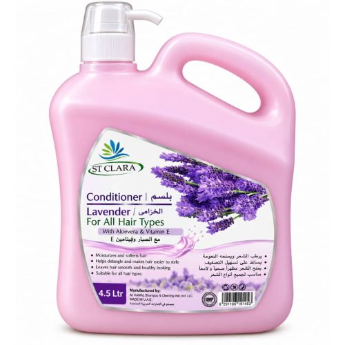 ST CLARA Lavender Conditioner with Aloe Vera & Vitamin E for All Hair Types 4.5 L