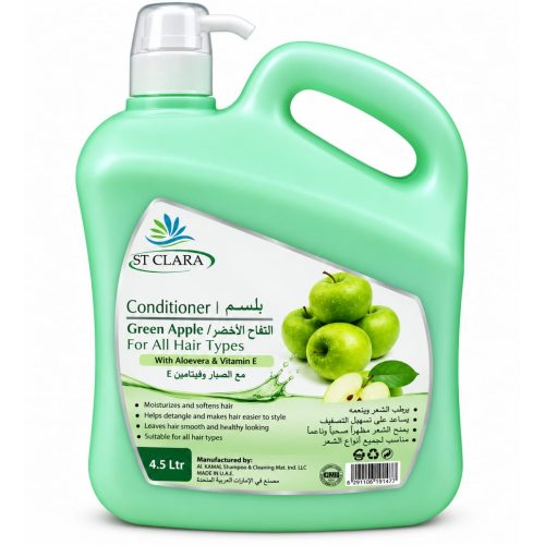 ST CLARA Green Apple Conditioner with Aloe Vera & Vitamin E for All Hair Types 4.5 L