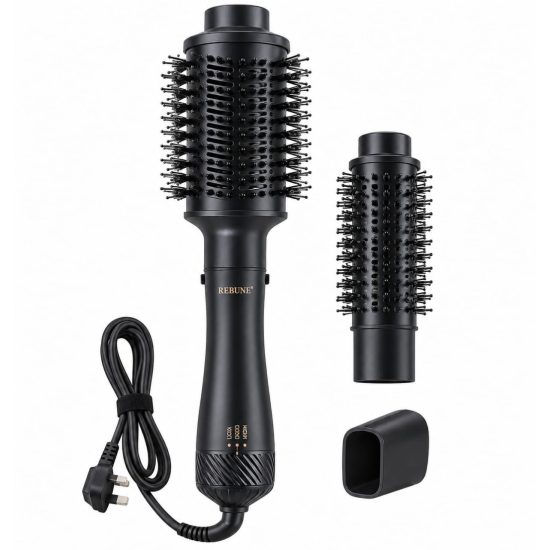 Rebune Professional 2 in 1 Hair Styler Set with 2 Interchangeable Brushes 1200W RE-2084