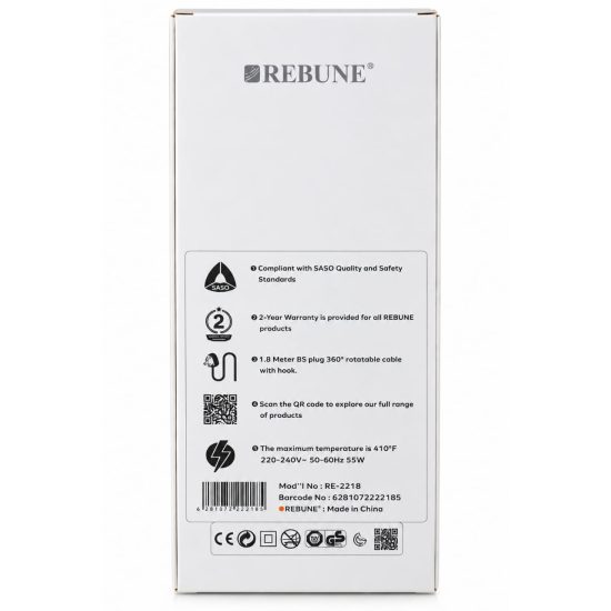 REBUNE Hair Straightener 55W – RE-2218 REBUNE Hair Straightener 55W – RE-2218