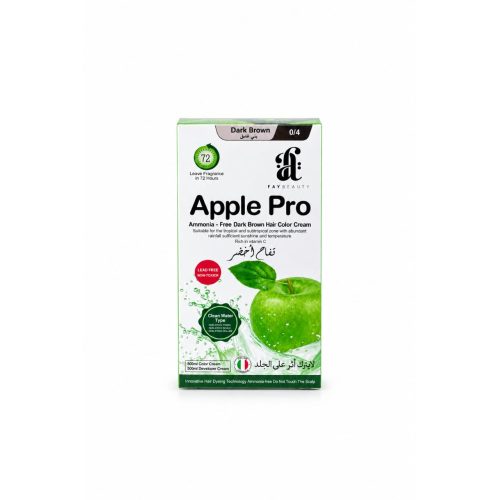 Faybeauty Apple Pro Dark Brown Hair Color Cream 0/4 – Ammonia-Free – 500ml + 500ml Faybeauty Apple Pro Dark Brown Hair Color Cream 0/4 – Ammonia-Free – 500ml + 500ml