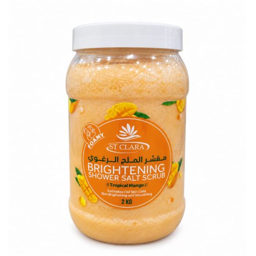 ST CLARA Brightening Foamy Shower Salt Scrub Tropical Mango – 2 KG ST CLARA Brightening Foamy Shower Salt Scrub Tropical Mango – 2 KG