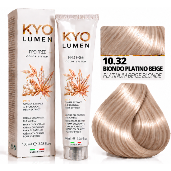 صبغة شعر KYO LUMEN الدائمة – PPD FREE اللون الاشقر البلاتيني وتدرجاتة