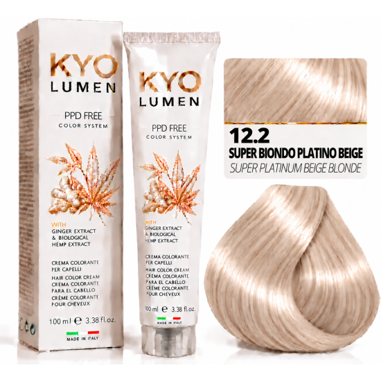 صبغة شعر KYO LUMEN الدائمة – PPD FREE اللون الاشقر البلاتيني الفائق وتدرجاتة