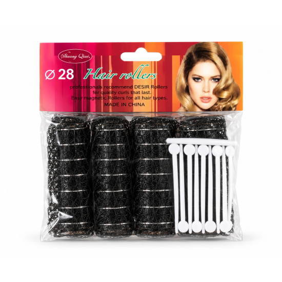 Shuang Qiao Ø28 Hair Rollers with Clips