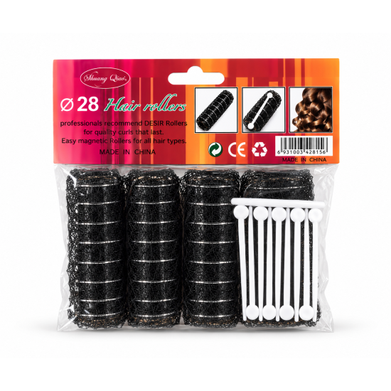 Shuang Qiao Ø28 Hair Rollers with Clips