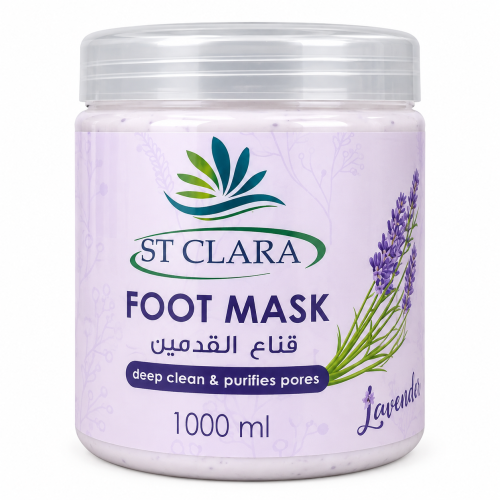  ST CLARA Lavender Foot Mask Deep Clean & Purifies Pores 1000 ml