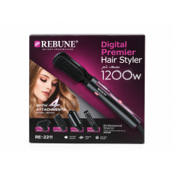 REBUNE RE-2211 Digital Premier Hair Styler 1200W with 4 Attachments