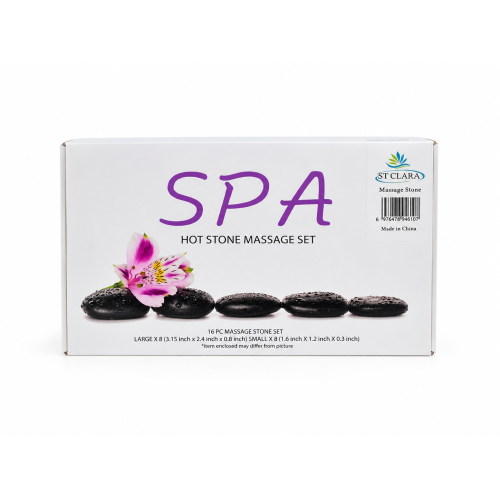 طقم أحجار التدليك الساخنة ست كلارا SPA – 16 قطعة طقم أحجار التدليك الساخنة ست كلارا SPA – 16 قطعة