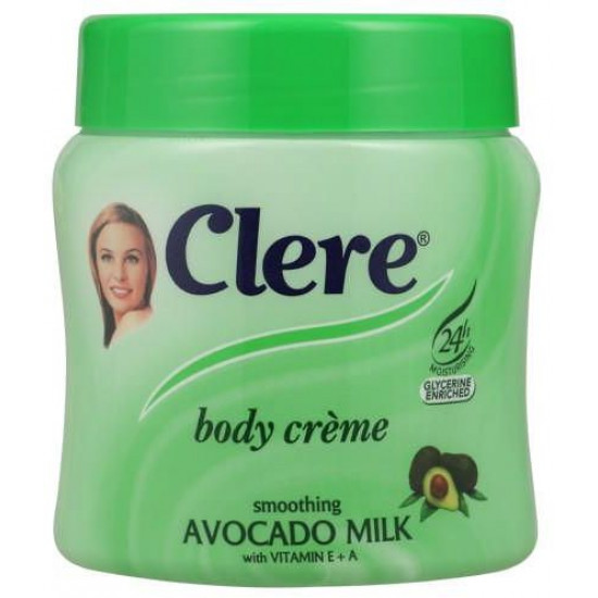 كريم مرطب للجسم بالأفوكادو مع فيتامين E و A من كلير - 500 مل