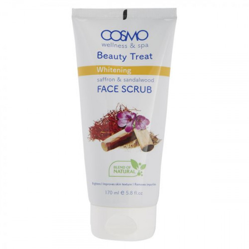 سكراب للوجه من cosmo  بالزعفران وعود الصندل