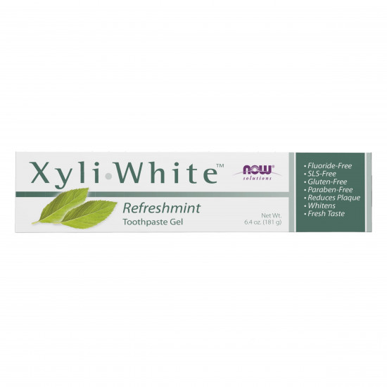 NOW Solutions، جل معجون الأسنان Xyliwhite ، نعناع منعش 181 مل