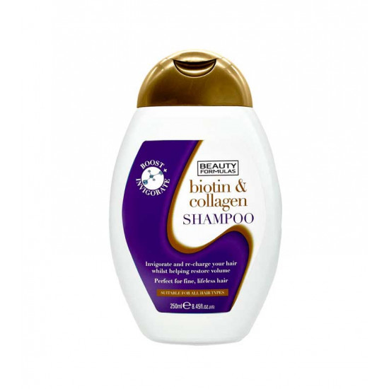 بيوتي فورميولا - شامبو بالبيوتين والكولاجين - للشعر الناعم 250 مل