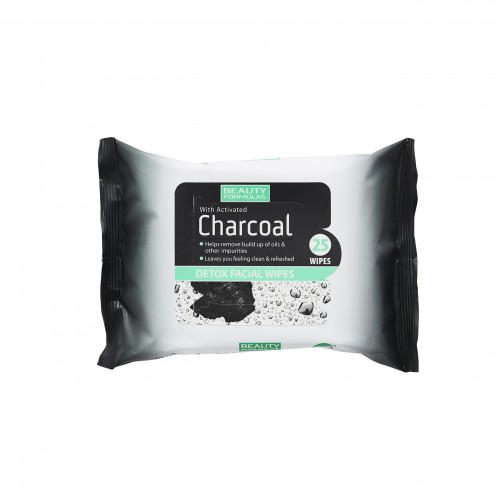 بيوتي فورميولاز مناديل الوجه بالفحم، 25 منديل