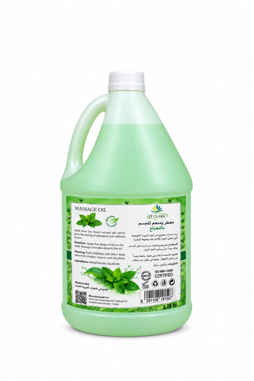 ST CLARA SPA Mint Body Massage Oil 3.78 L