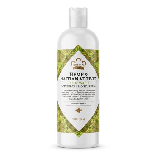Nubian Heritage Hemp and Haitian Vetiver Body Wash 384ml